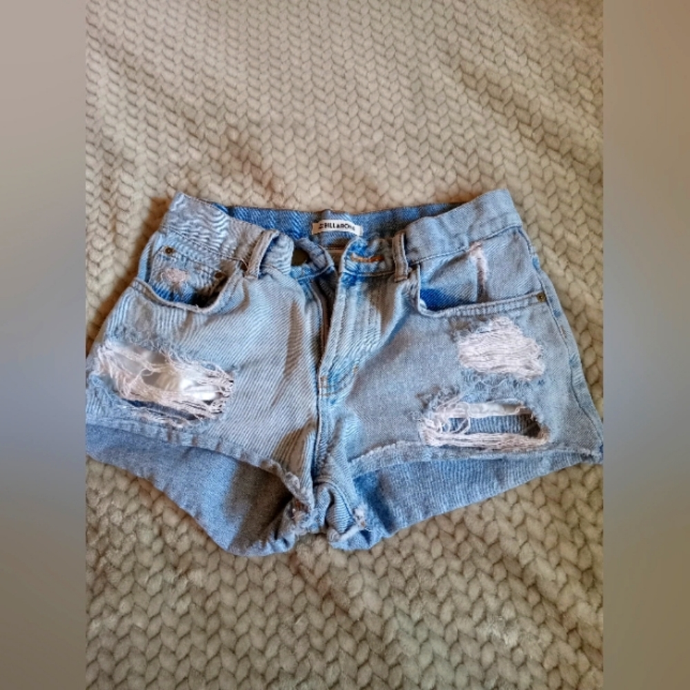 Billabong distressed jean shorts